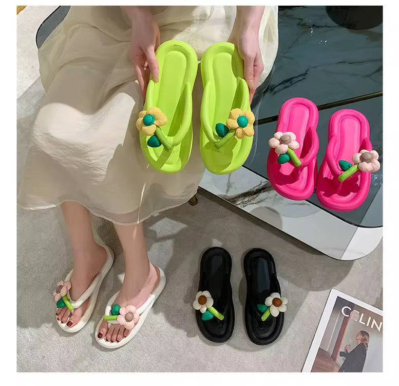 Flower Puff Sandals