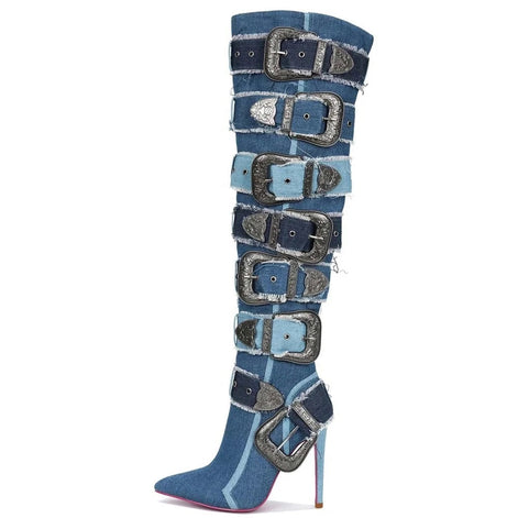 Jean Buckle Boots - Dupe Department 