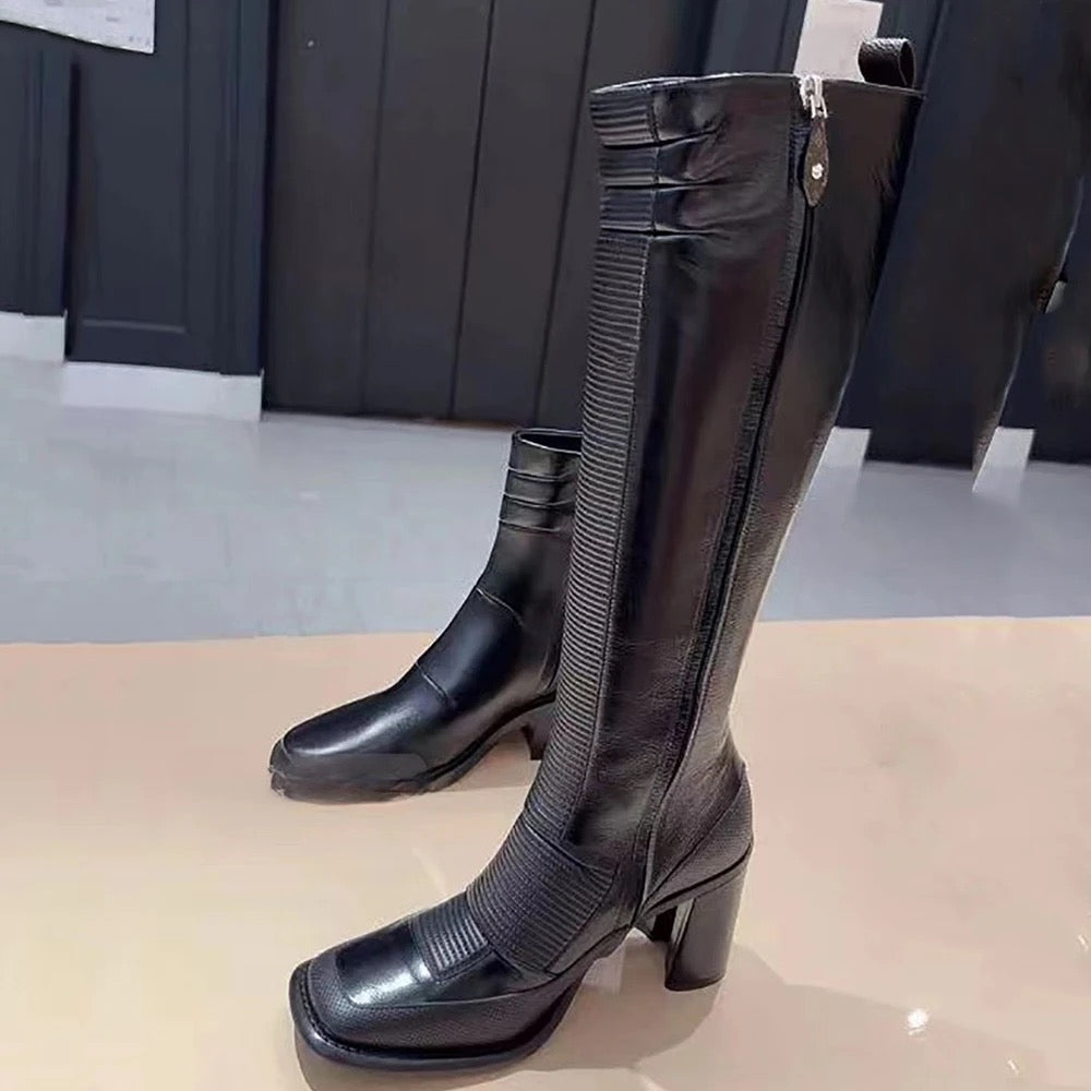 Classy N’ Chunky Heel Boots