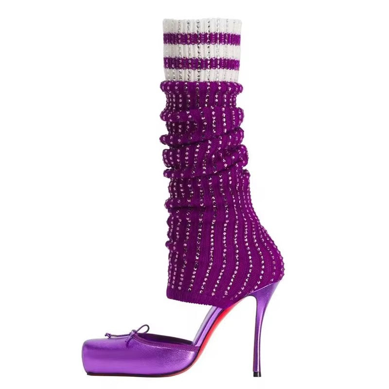 Satin Ballet Luxe Knit Heels