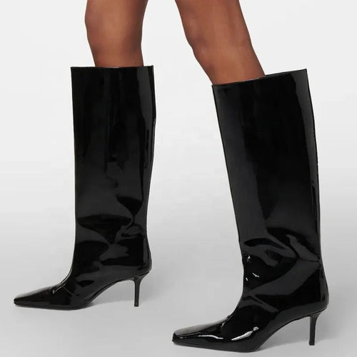 Matte N’ Stone Heel Boots - Dupe Department 