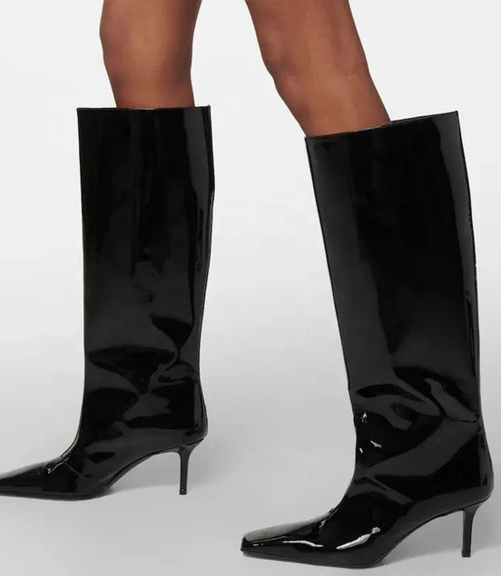 Matte N’ Stone Heel Boots - Dupe Department 