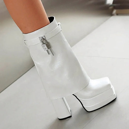 Gissep Ankle Heel Boots - Dupe Department 