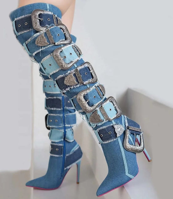 Jean Buckle Boots - Dupe Department 