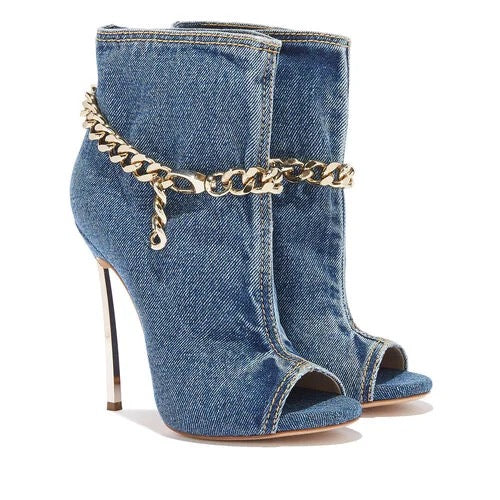 Fancy Denim Heels