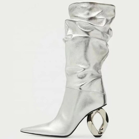 Silver N’ White Heels - Dupe Department 