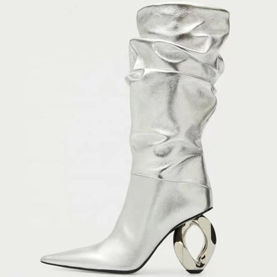 Silver N’ White Heels - Dupe Department 