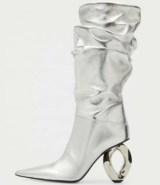 Silver N’ White Heels - Dupe Department 