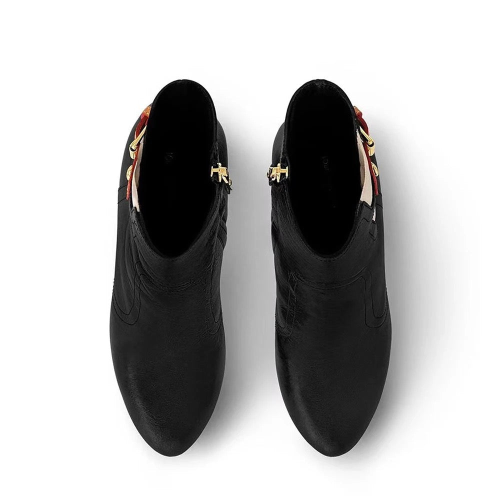 Retro Chunky Heel Boots