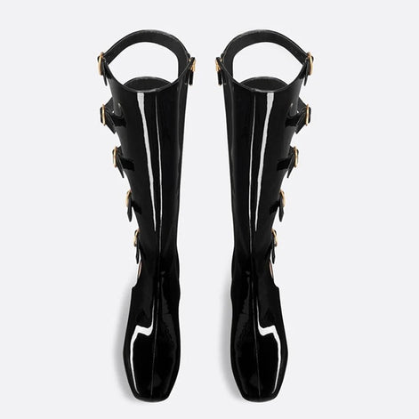 Buckle Up Heel Boots - Dupe Department 