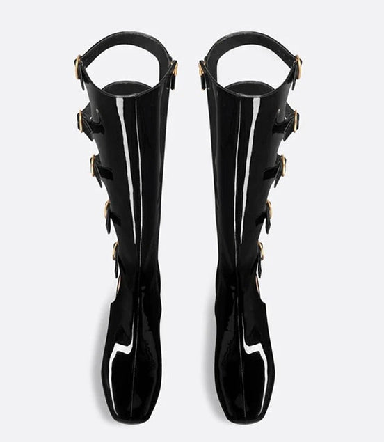 Buckle Up Heel Boots - Dupe Department 