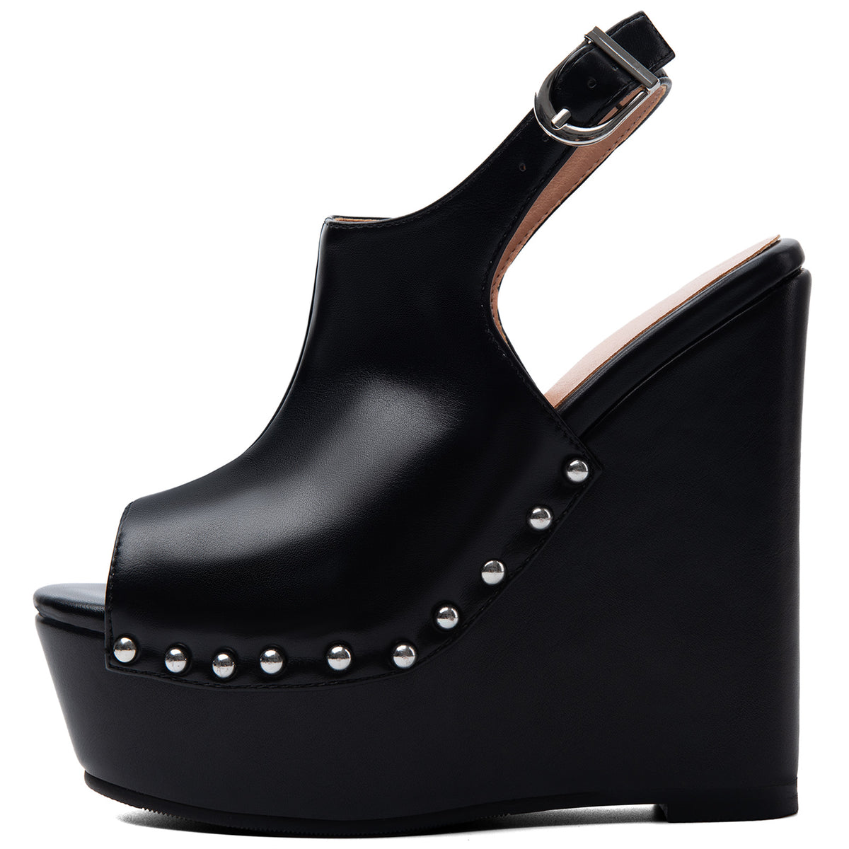 Riveted Royalty Wedge Heels