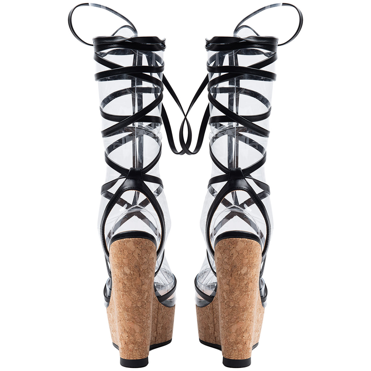 Noir Mirage Wedged Heels