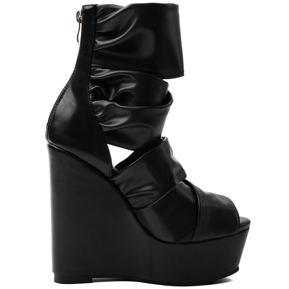 Draped Dominion Wedge Heels