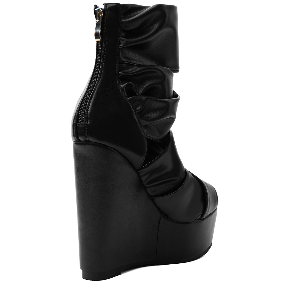 Draped Dominion Wedge Heels