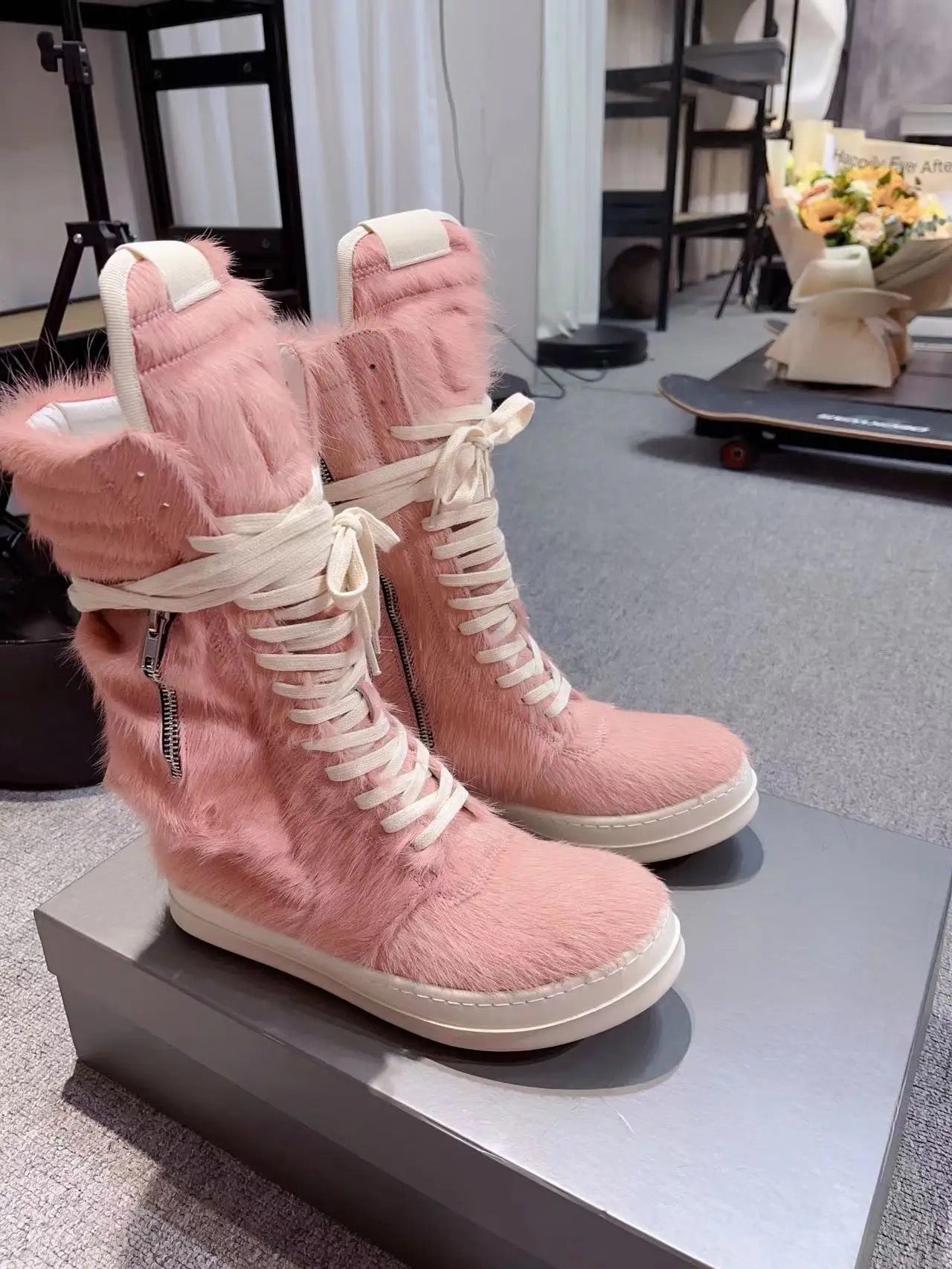 Furry RickiO Ankle Shoes