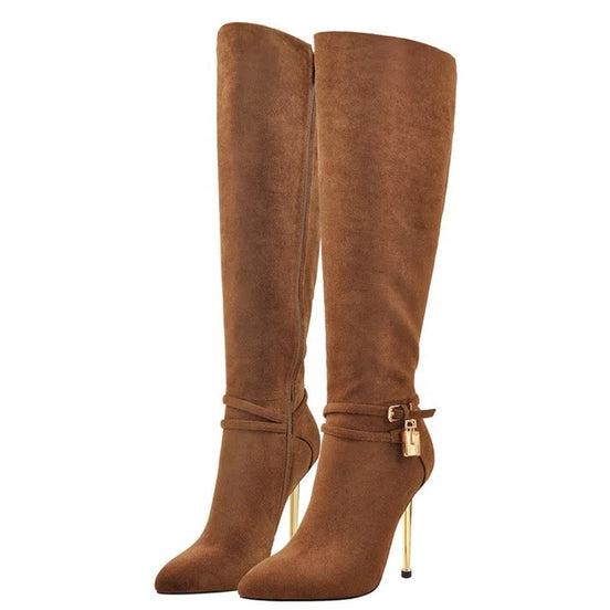 Browned Out Heel Boots - Dupe Department 
