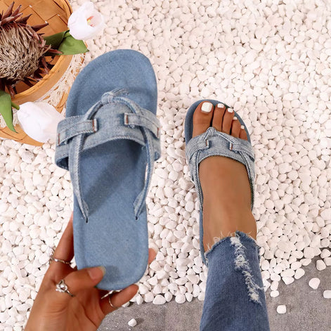 Light Wash Denim Sandals