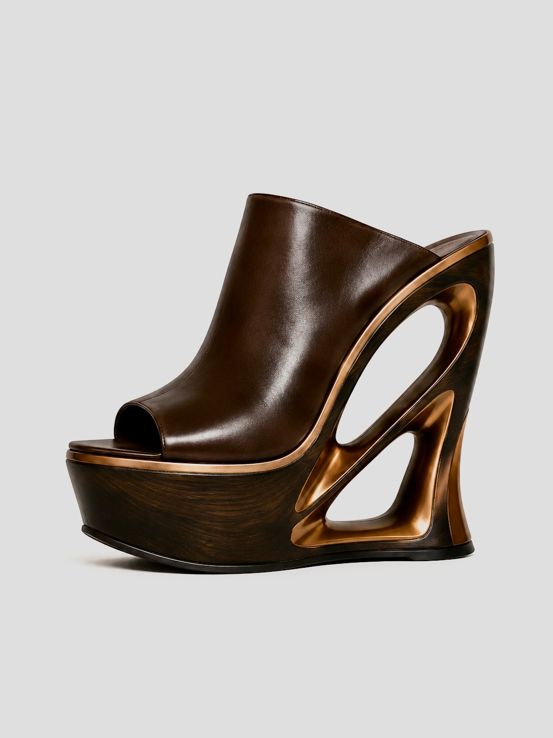 THE SCULPT MUSE MULE HEEL — ESPRESSO