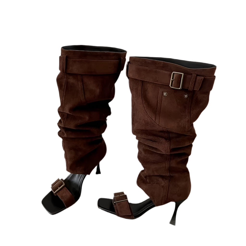 Buckle Up Heel Boots
