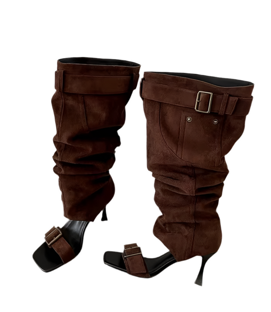 Buckle Up Heel Boots