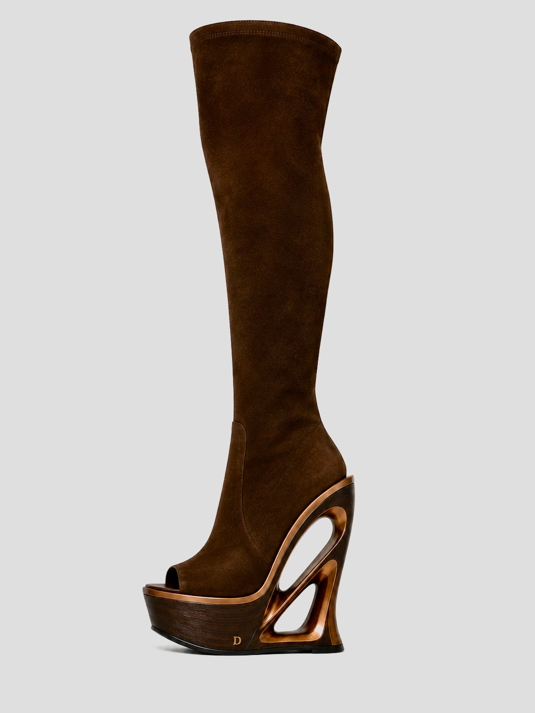 THE SCULPT MUSE HEEL BOOT — CHOCOLATE