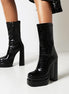 Black Outside Heel Boots