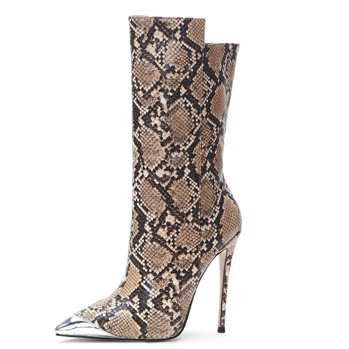 Python Stiletto Boots