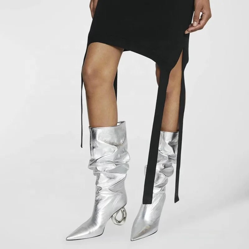 Silver N’ White Heels - Dupe Department 