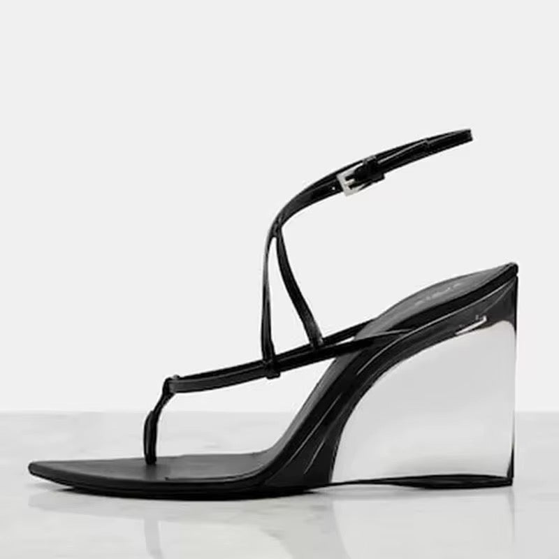 Crystal Mirage Wedged Heels