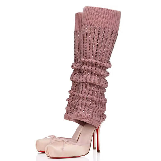 Satin Ballet Luxe Knit Heels