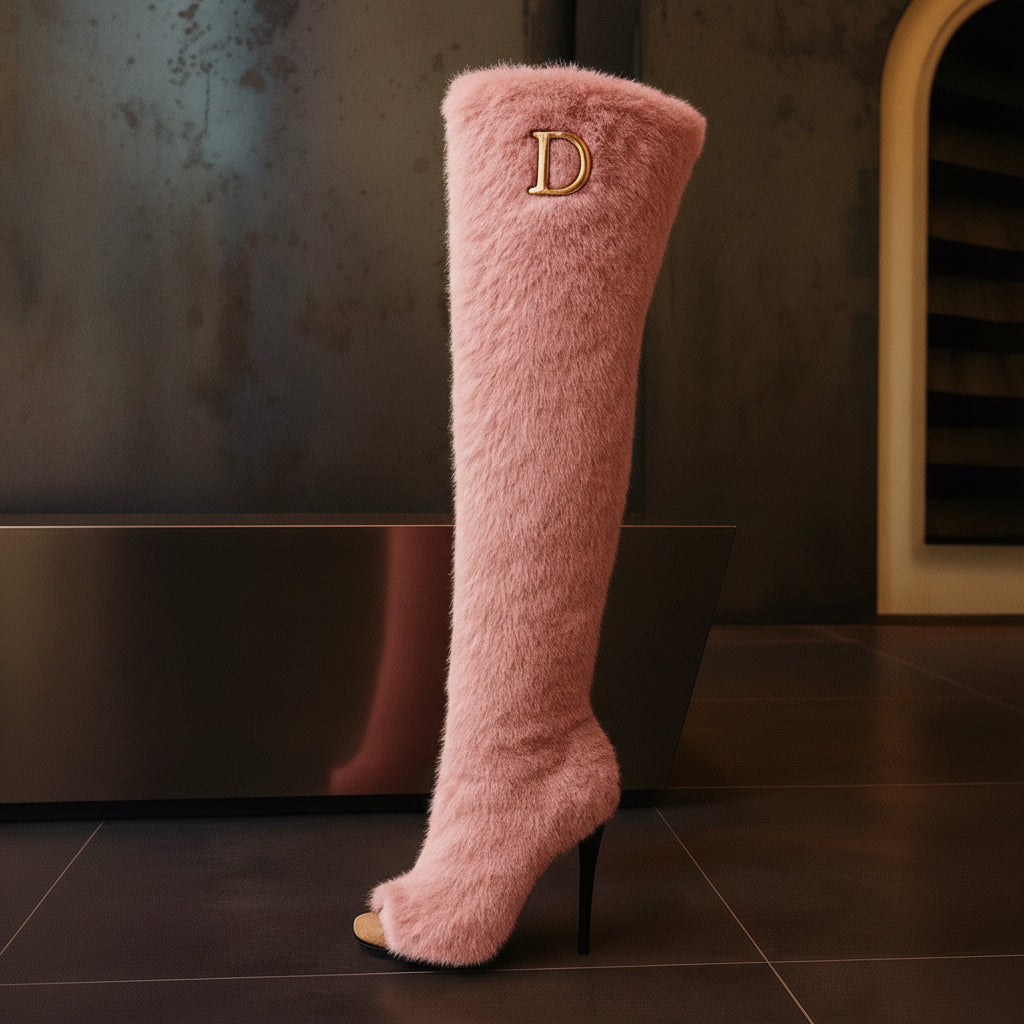 The Fur Seasons Boot - Rose Quartz