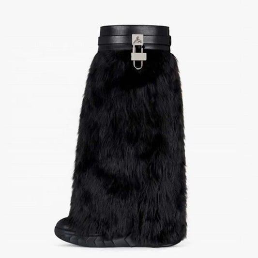 Venchi Fur Shark Boots - Dupe Department 