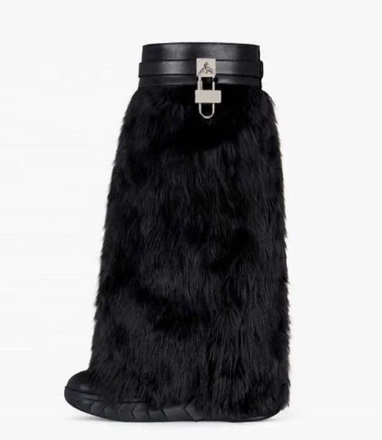 Venchi Fur Shark Boots - Dupe Department 