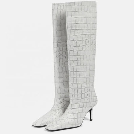 Matte N’ Stone Heel Boots - Dupe Department 