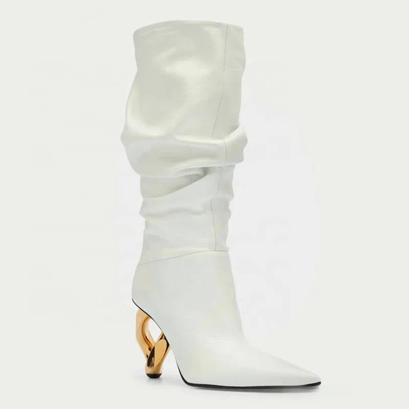 Silver N’ White Heels - Dupe Department 