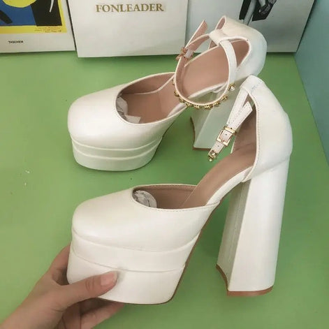 Chunky Suede Heels