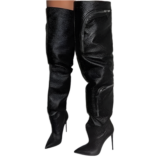 Thigh High Zipper Boots