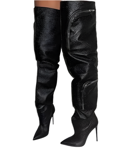 Thigh High Zipper Boots