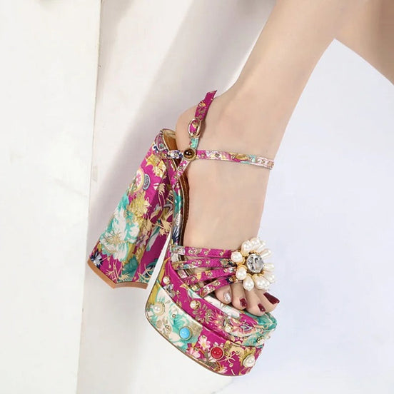 Floral Heels - Dupe Department 