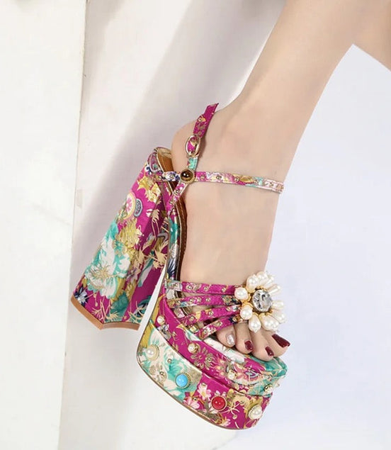 Floral Heels - Dupe Department 
