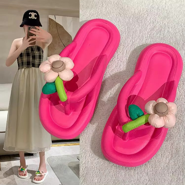 Flower Puff Sandals