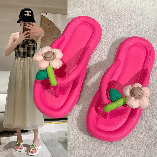 Flower Puff Sandals