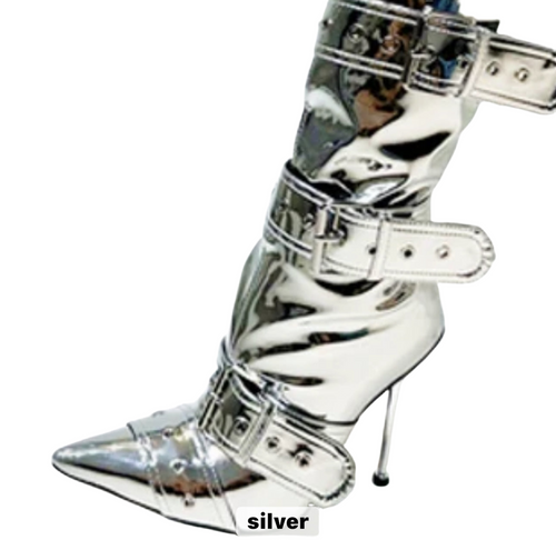 Denim Buckle Heels - Dupe Department 