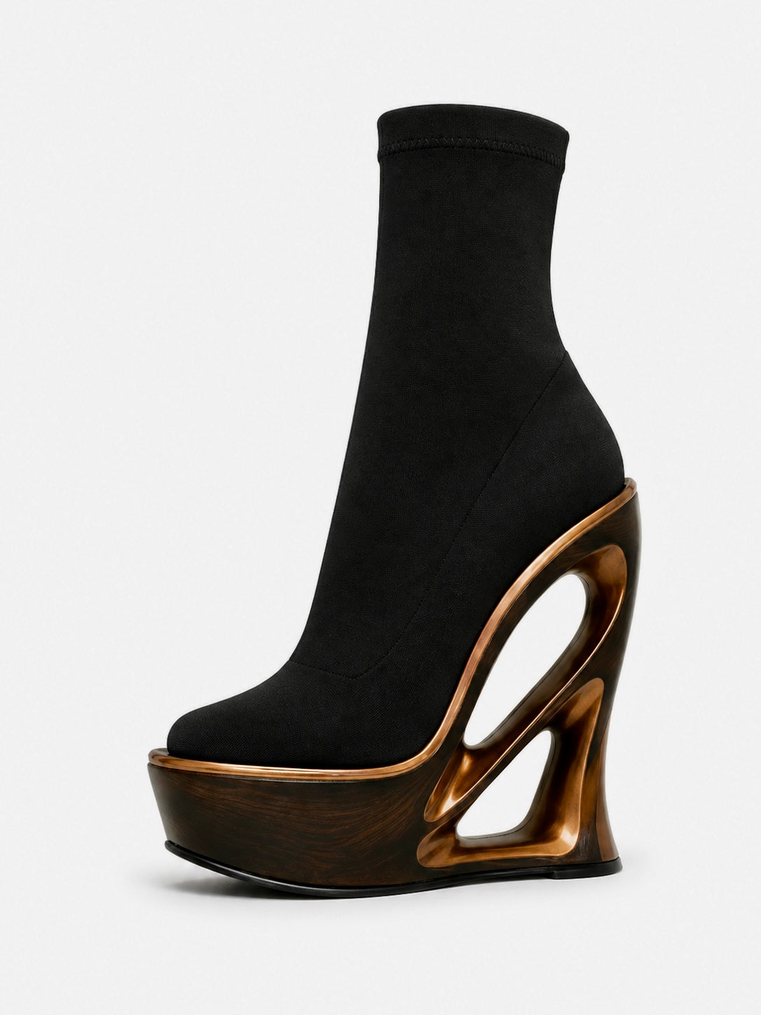 THE SCULPT MUSE ANKLE HEEL BOOT — BLACK