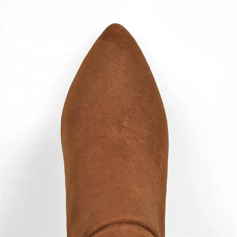 Browned Out Heel Boots - Dupe Department 