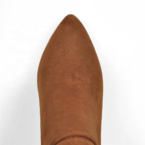 Browned Out Heel Boots - Dupe Department 