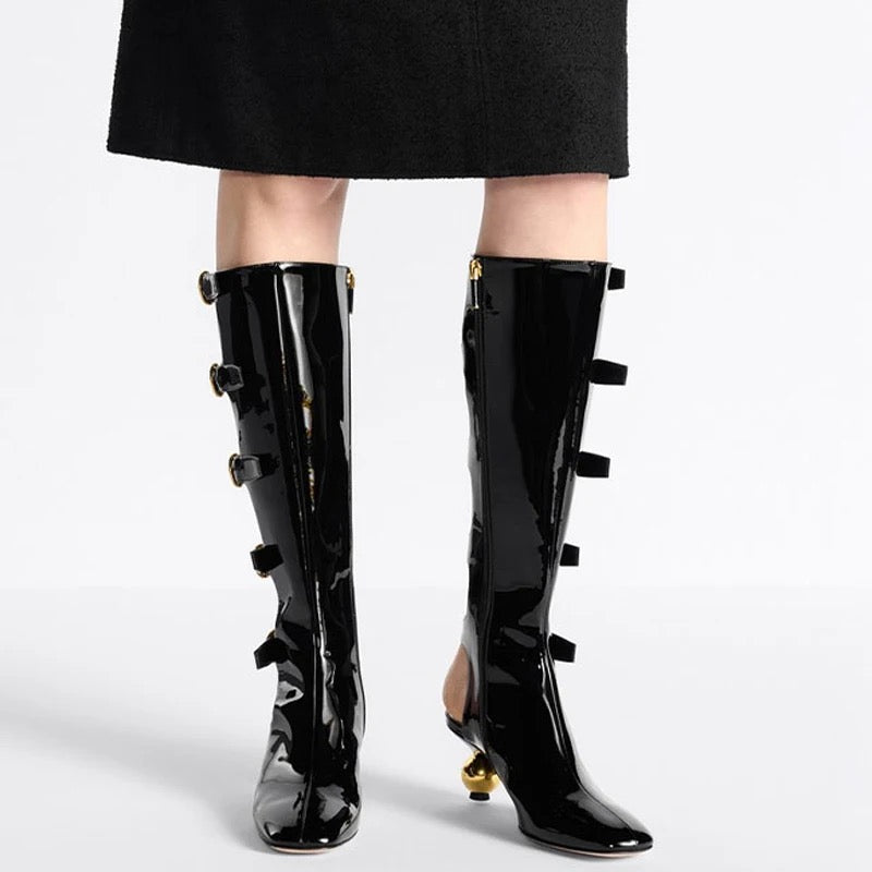 Buckle Up Heel Boots - Dupe Department 