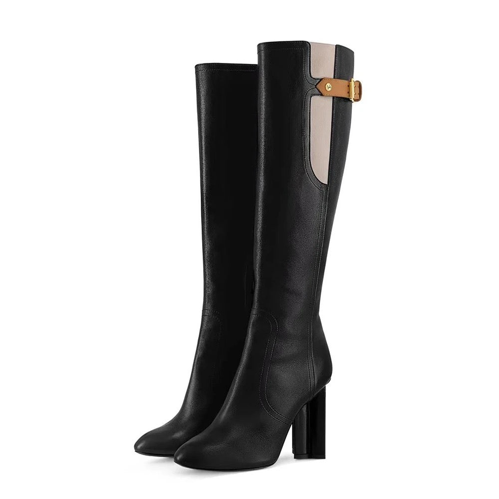 Retro Chunky Heel Boots