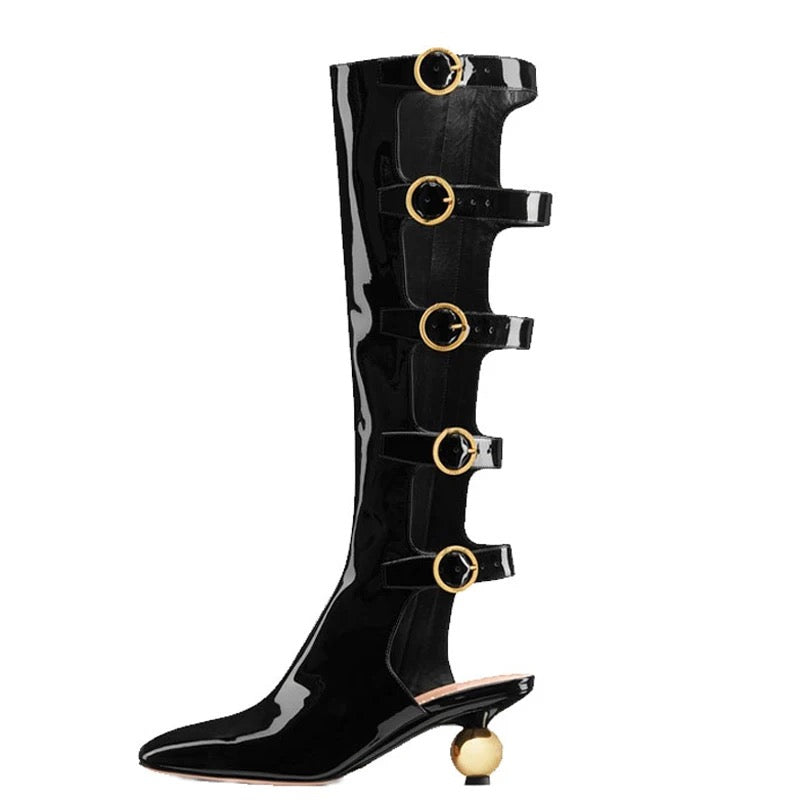 Buckle Up Heel Boots - Dupe Department 